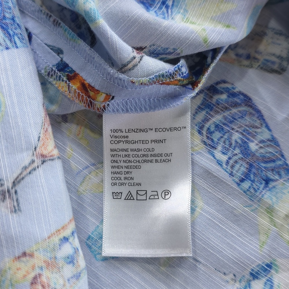 Tommy Bahama The Veracruz Cay Shirt‎ Large Blue Margarita Glass Geometric Beach - Picture 6 of 8